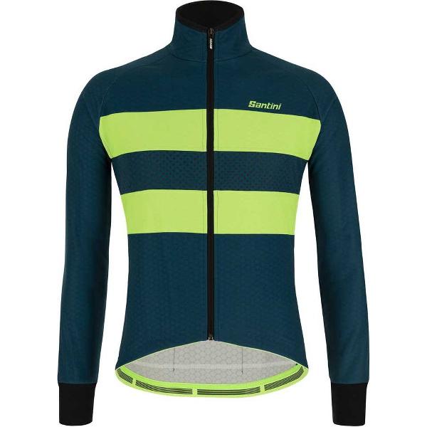 Santini Fietsjack Winter Heren Blauw Groen - Colore Bengal Winter Jacket Teal - S