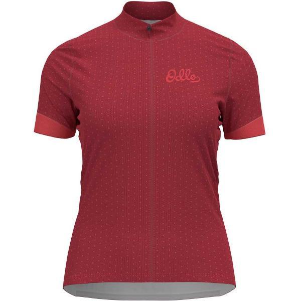 Odlo Essential 411961 Kort Mouw Jersey Rood L Vrouw