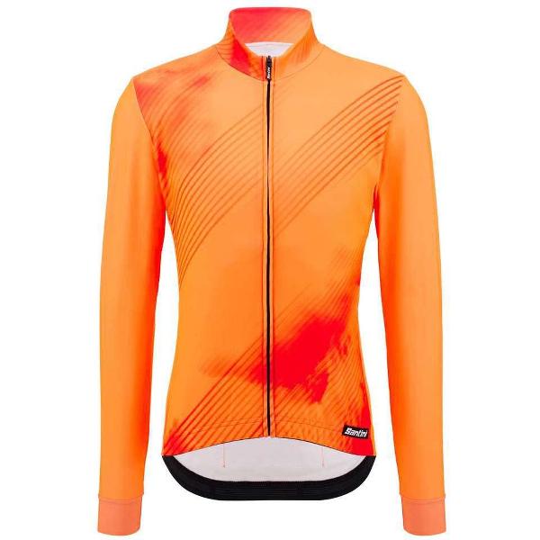 Santini Pure Dye Jersey Met Lange Mouwen Oranje M Man