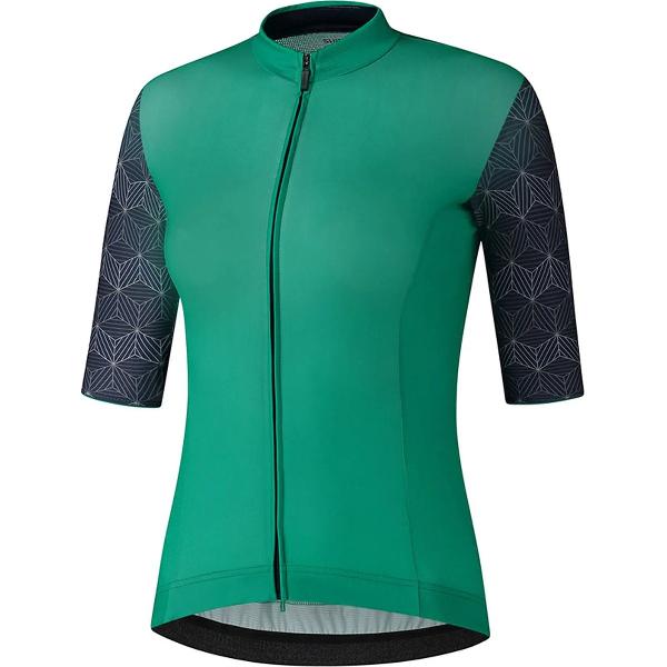 Shimano Yuri jersey dames fietsshirt met korte mouwen groen