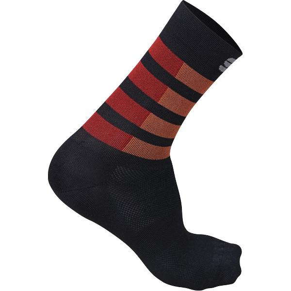 Sportful Fietssokken zomer voor Heren Zwart Rood - SF Mate Socks-Black Fire Red Orange - M/L