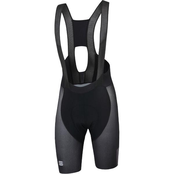 Sportful Fietsbroek kort met bretels - koersbroek voor Heren Zwart Grijs - SF Bodyfit Pro Air Ltd Bibshort-Black Anthracite - 2XL