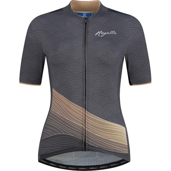 Rogelli Peace Fietsshirt - Korte Mouwen - Dames - Grijs, Goud - Maat S