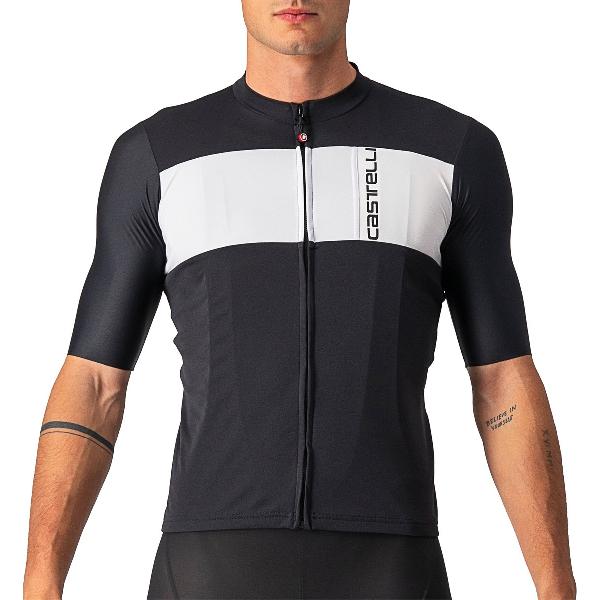 Castelli Fietsshirt Korte Mouwen Heren Zwart Wit - PROLOGO 7 JERSEY LIGHT BLACK SILVER GRAY IVORY-3XL