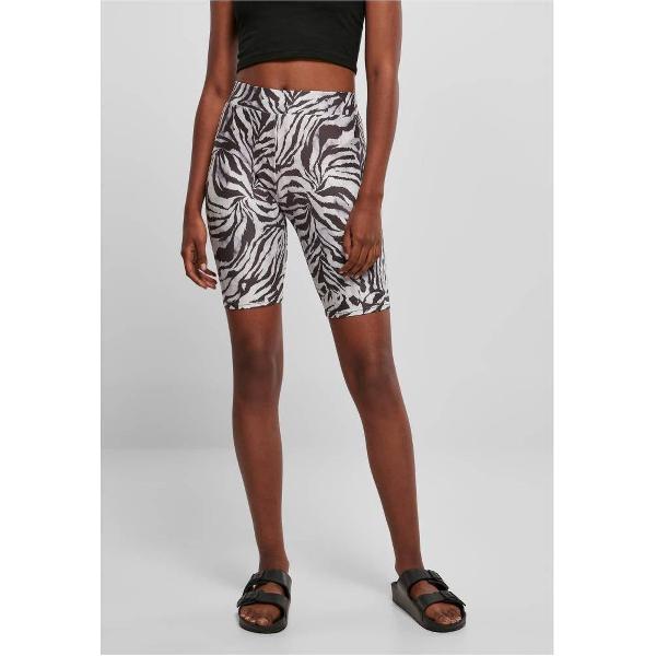 Urban Classics - Soft AOP blackzebra Korte cycle broek - XXL - Zwart