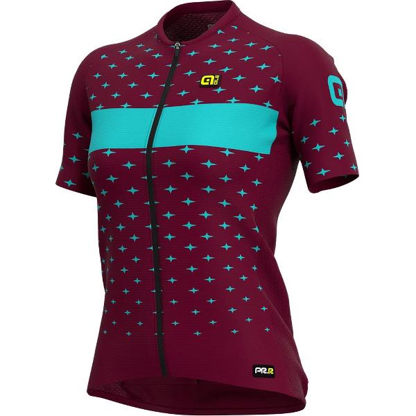 Ale Dames Fietsshirt Korte Mouwen Graphics PRR Stars - Bordeaux - S - Valt klein