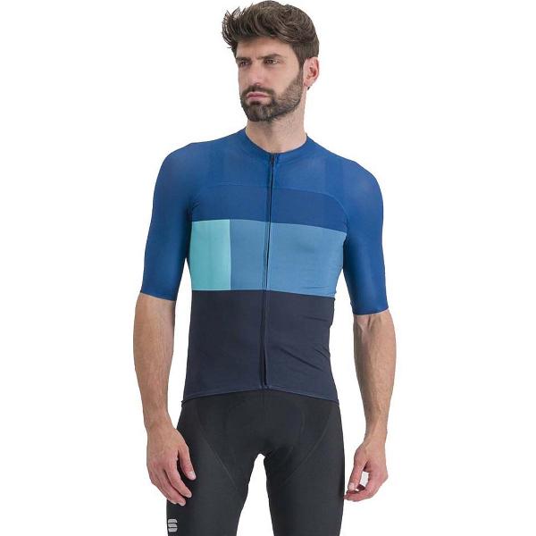 Sportful Snap Jersey Met Korte Mouwen Blauw L Man