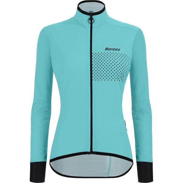 Santini Regenjack Opvouwbaar Dames Aqua Zwart - Guard Nimbus Pocketable Rainshell For Women Acqua Blue - L