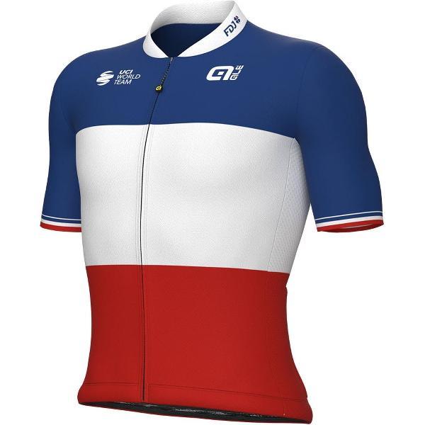 ALE Groupama FDJ Kampioen Frankrijk Replica 2023 Kort Mouw Jersey Blue / White L Heren