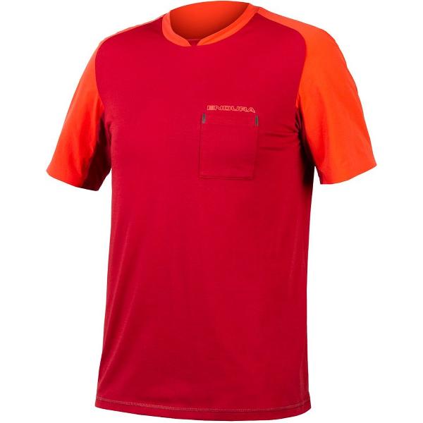 Endura Gv500 Foyle T Graveljersey Met Korte Mouwen Rood L Man