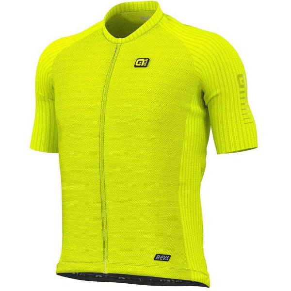 Ale R-ev1 Silver Cooling Korte Mouwen Fietsshirt Geel L Man