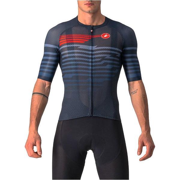 Castelli CLIMBER'S 3.0 SL Fietsshirt Savile Blue/Red - Mannen - maat M