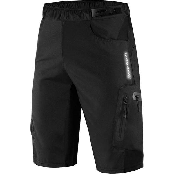 RAMBUX® - Fietsbroek Heren met Zeem - MTB Broek - Zwart - Mountainbike - Fietskleding Short - Sportbroek - Maat L