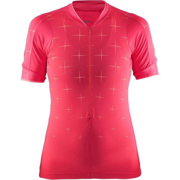 Craft Belle Glow Jersey korte mouwen rood Maat M