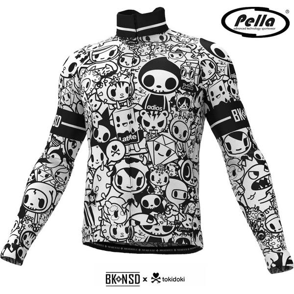 Pella wielershirt lange mouwen Tokidoki Heren Zwart Wit - Tokidoki Signature - XXL