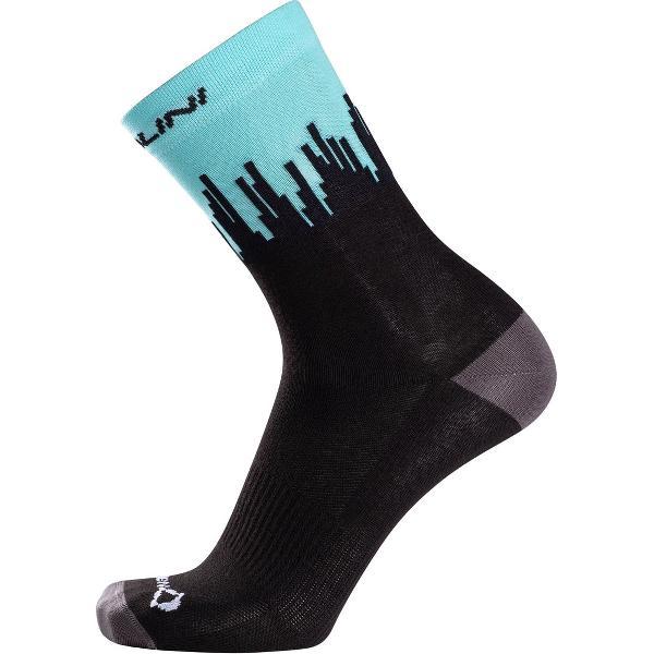 Nalini - Unisex - Fietssokken Winter - Warme Wielrensokken - Thermo - Blauw - Zwart - COLOR COOLMAX SOCKS - S/M