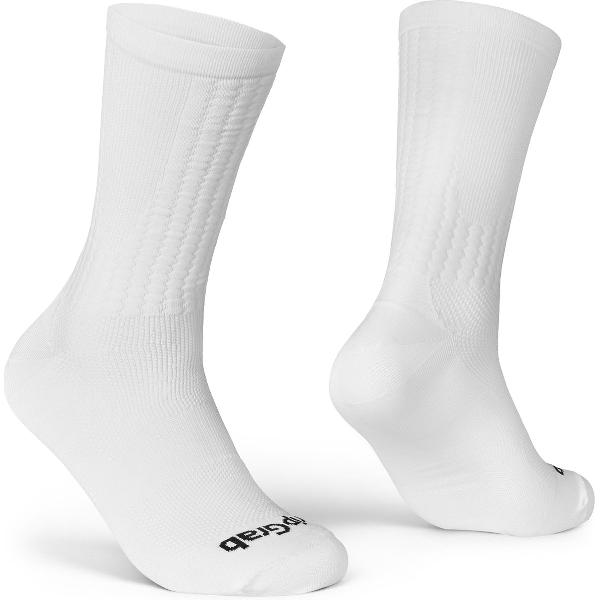 GripGrab - FastStream Aero Fietssokken Hoog Performance Zomer Wielren Sokken Tijdrijden - Unisex - Wit - Maat S (38-41)