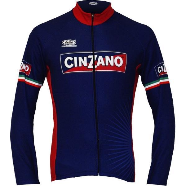 Cinzano wielershirt lange mouw blauw - XXL