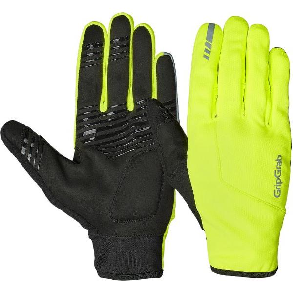 GripGrab - Hurricane 2 Windproof Lente Herfst Fietshandschoenen Lange Vinger - Geel Hi-Vis - Unisex - Maat M