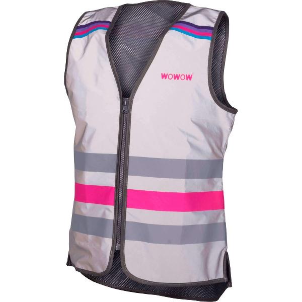 WOWOW Lucy Jacket Dames Full reflective Grijs/roze Maat Xl