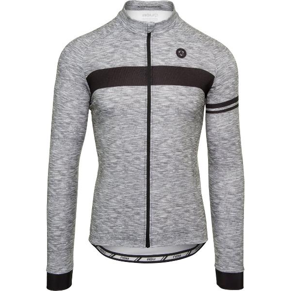 AGU Melange Fietsshirt Lange Mouwen Essential Heren - Grijze - L