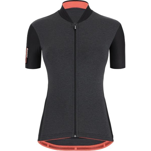 Santini Fietsshirt Korte mouwen Zwart Dames - Colore S/S Jersey For Women Black - XS