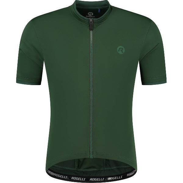 Rogelli Essential Fietsshirt - Korte Mouwen - Heren - Leger Groen - Maat L