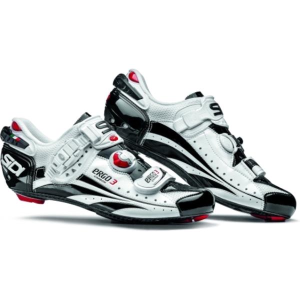 Sidi ERGO 3 - racefietsschoenen - carbon vernice - wit/zwart - maat 39,5