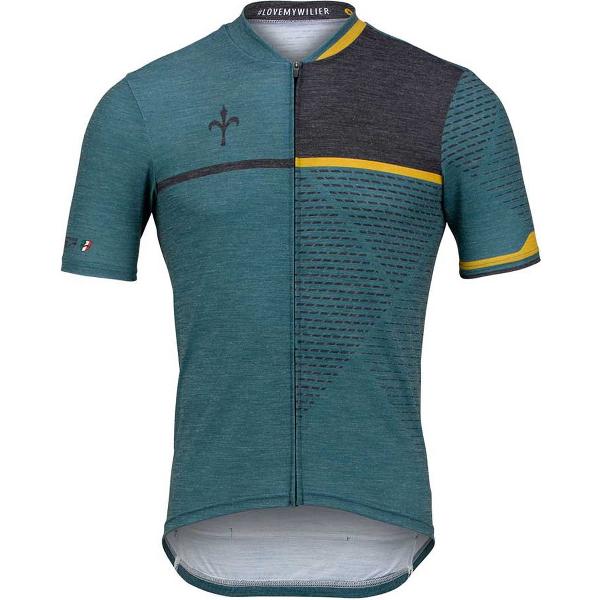 Wilier Brave Graveljersey Met Korte Mouwen Groen,Blauw 2XL Man