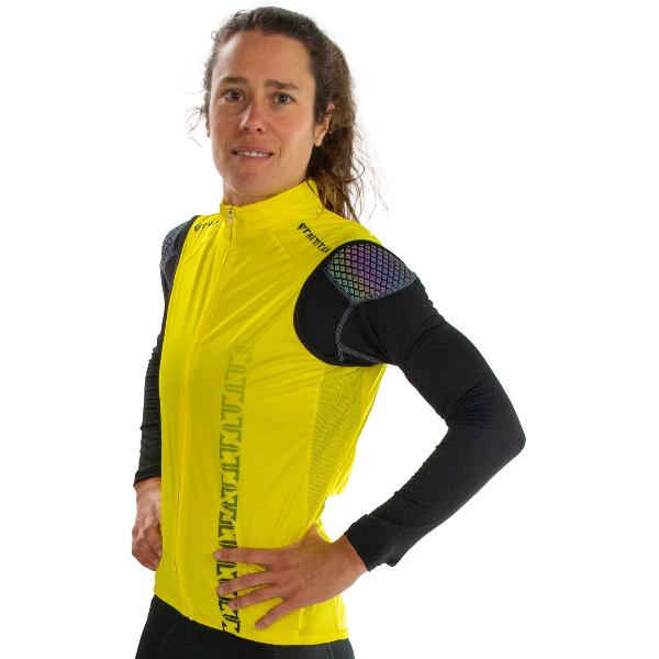 TriTiTan Titanium No Sleeve Windstopper unisex - Fietsjas - Fietsjack - Geel - 2XL