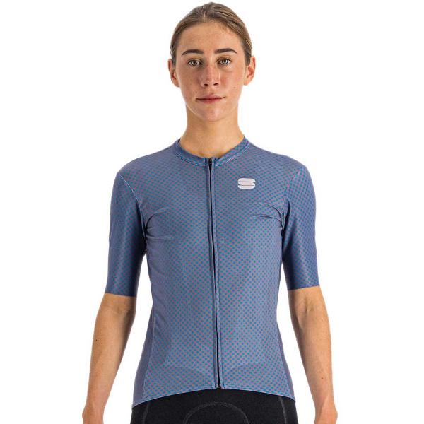 Sportful CHECKMATE Fietsshirt Dames Berry Blue Mauve - Vrouwen - maat XS