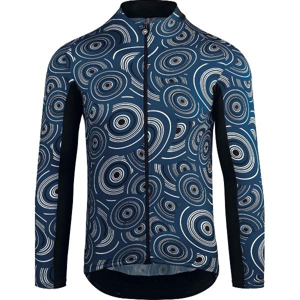 assos Mille GT Summer Fietsshirt lange mouwen Heren blauw Maat XL