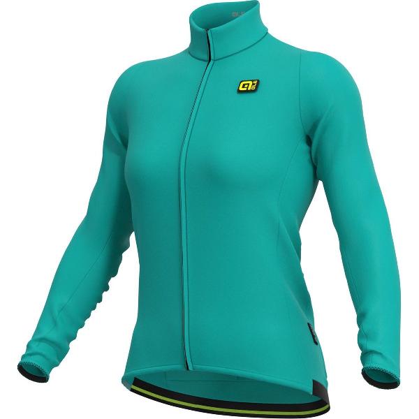 Ale Dames Fietsshirt Lange Mouwen R-EV1 Warm Race - Groen - L - Valt klein