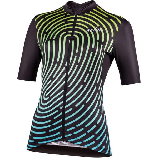 Nalini Fietsshirt Korte Mouwen Dames Zwart Groen - NEW ANTWERP 1920 BLACK GREEN - XL