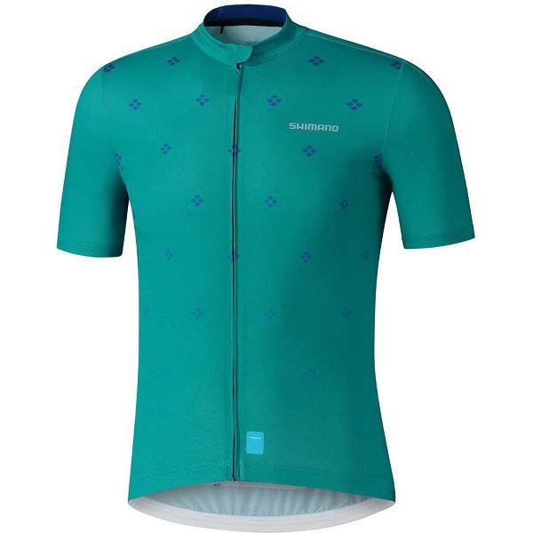 Shimano Aerolite Jersey Met Korte Mouwen Groen M Man