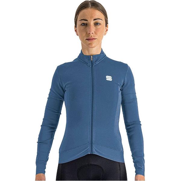 Sportful Monocrom Thermische Jersey Met Lange Mouwen Blauw M Vrouw