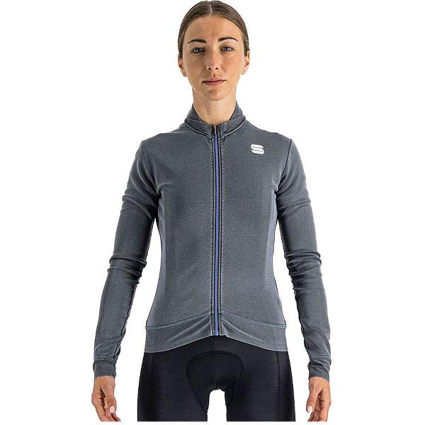 Sportful Monocrom Thermische Jersey Met Lange Mouwen Grijs M Vrouw