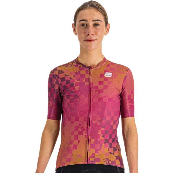 Sportful ROCKET Fietsshirt Dames Cyclamen Liquorice - Vrouwen - maat L