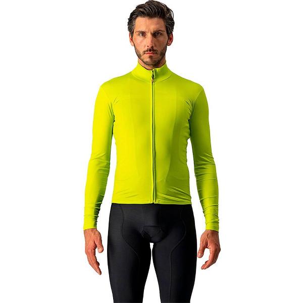 Castelli Pro Thermal Mid Jersey Met Lange Mouwen Geel 2XL Man