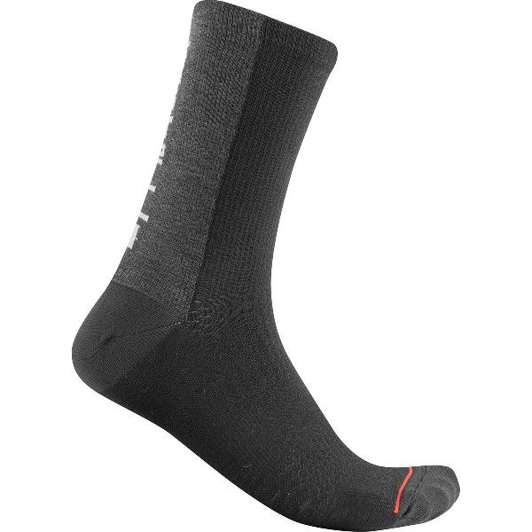 Castelli Fietssokken winter Unisex Zwart - Bandito Wool 18 Sock Black - L/XL