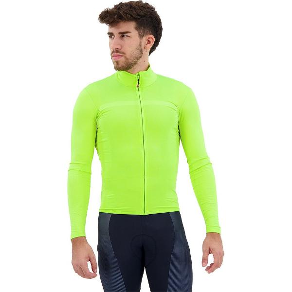 Castelli Fietsshirt lange mouwen Heren Lime - PRO THERMAL MID LS JERSEY ELECTRIC LIME - XL