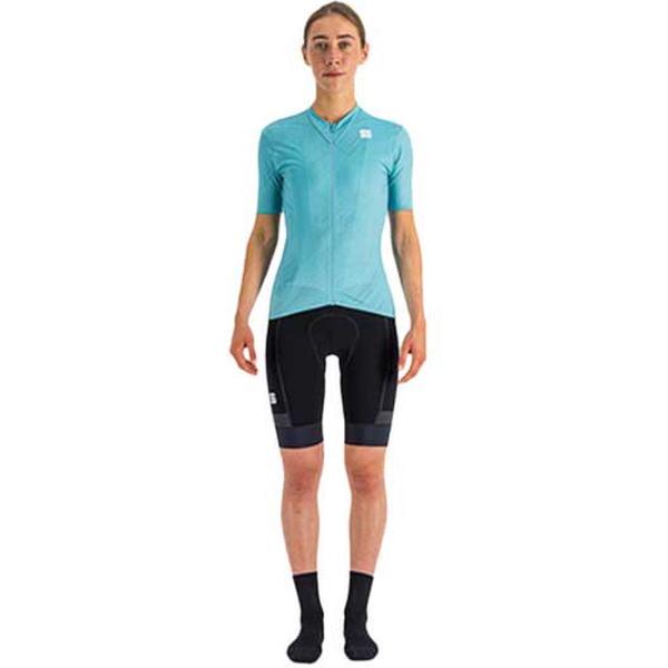 Sportful Flare Korte Mouwen Fietsshirt Blauw XS Vrouw