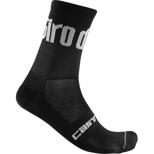 Castelli Giro d'Italia Fietssokken zomer Heren Zwart - Giro 13 Sock-Black - L/XL