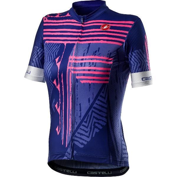 Castelli Fietsshirt korte mouwen Dames Blauw - ASTRATTA JERSEY LAPIS BLUE - M