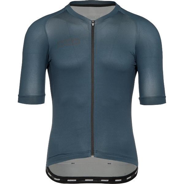 BIORACER Fietsshirt Heren Korte Mouw - Model 'Icon Metalix' - Blauw - Maat XL - Fietskleding Heren