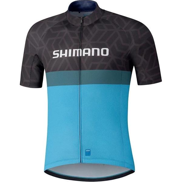 Shimano Fietsshirt Team - Heren - Zwart/Blauw - Maat M