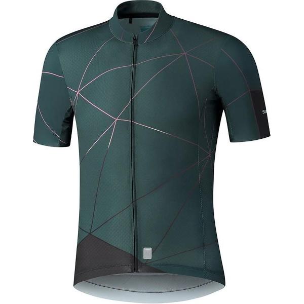 Shimano Sportshirt Breakaway Charcoal - Heren - Groen - XL