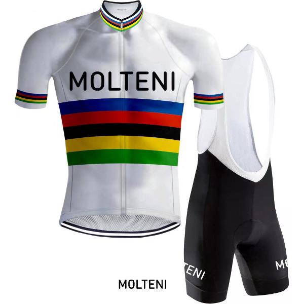 Retro Wielertenue Molteni Regenboog - REDTED (XXL)