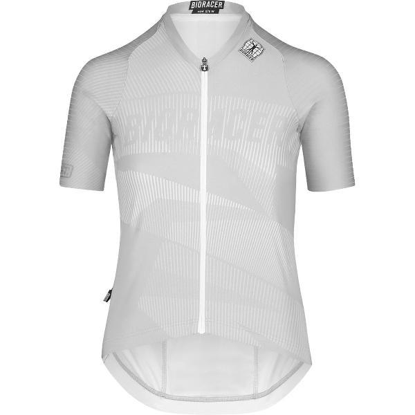 BIORACER Fietsshirt Dames Korte Mouw - New! Zomercollectie 2024 - Model 'Icon' - Grijs - Maat XS - Fietskleding Dames