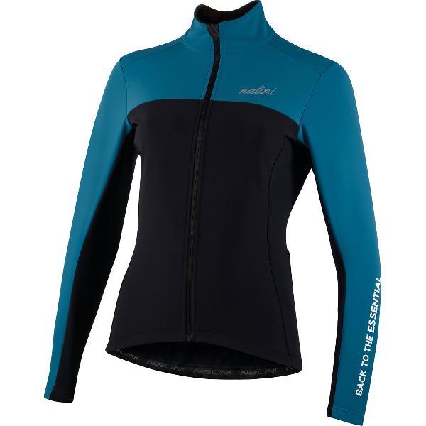 Nalini - Dames - Fietsjack winter - Warm Wielrenjack - Blauw - Zwart - NEW ROAD LADY JKT - S